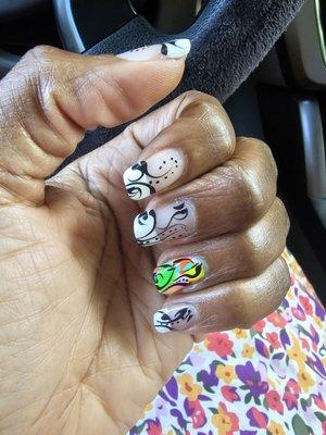 A beautiful set by Tina! Gel polish over natural nails