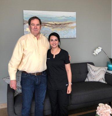 Our special patient, Rick McGuire, along with Dr. Husain