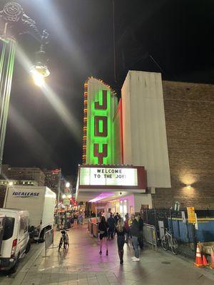 Outside the Joy Theater