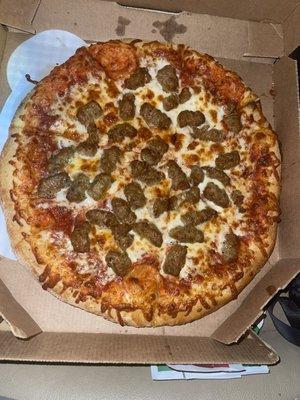 Italian sausage pizza