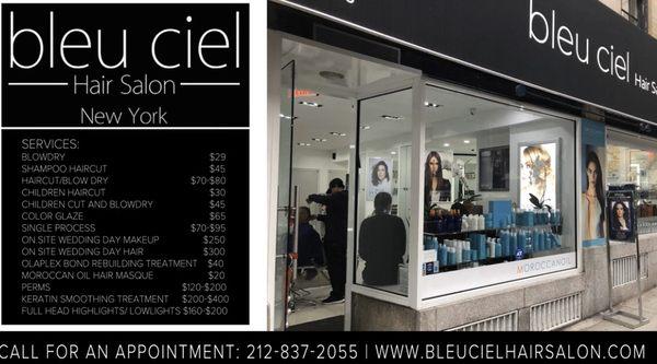 Bleu ciel price list