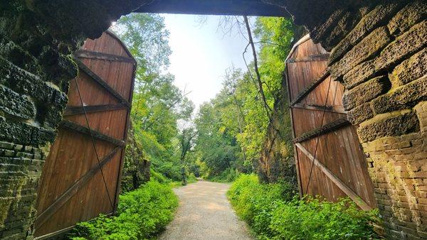 looking out of tunnel