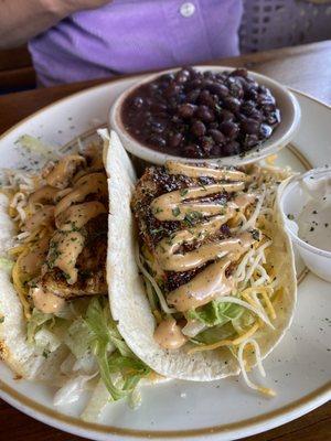 Blackened mahi taco