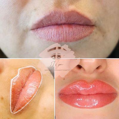 Lip Blushing- Before & After