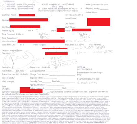 Bill of Lading from February 28, 2015