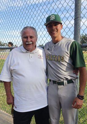 Coach "C" is paying a visit at the HS baseball game