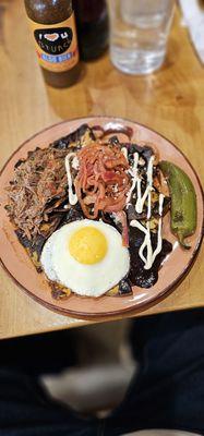 Chilaquiles with machaca