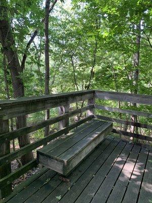 Benches to sit along path and connect with nature