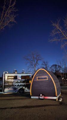 Sauna experience right outside the brewery