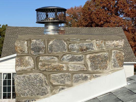 Solid Stone chimney repair