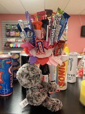 Valentine's Day candy bouquet