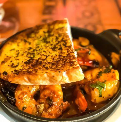 Texas toast roasted in shrimp and spices! A must try!!