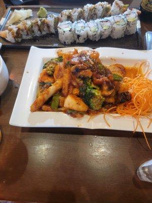 Sea of love and Cali roll...also red bowl roll...yummiest