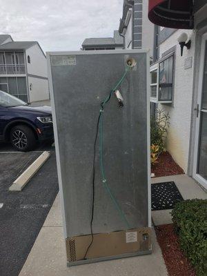 The refrigerator they refused to take.