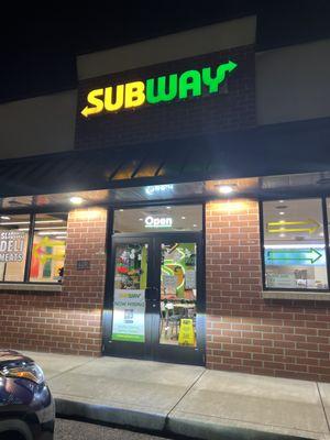 A Subway Oasis in kind of a random spot in Terre Haute. Self standing store next to gas station