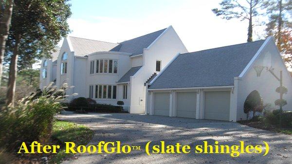 After RoofGlo™ Zero Pressure Roof Cleaning Treatment