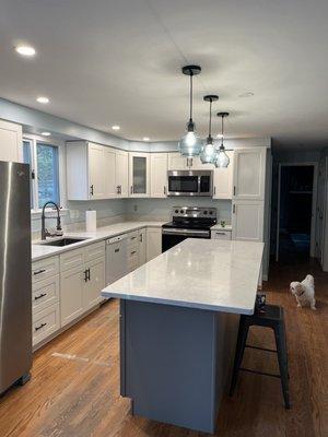 Done! Love our new pantry cabinet next to the stove.