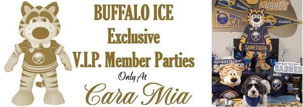 Happening Now at Cara Mia.  Buffalo Ice Parties - Following Our Sabres and being PAMPERED !