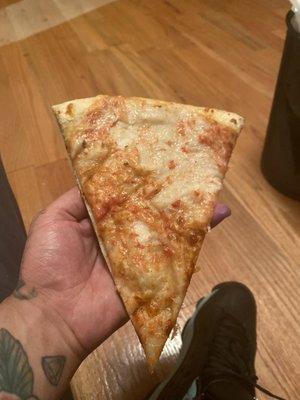 Cheese pizza with no cheese