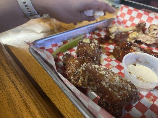 Teriyaki wings, and the gold wings