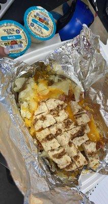 Grilled Chicken Tater ranch on the side