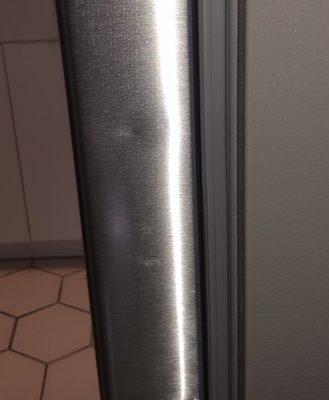 They dented my brand new fridge.