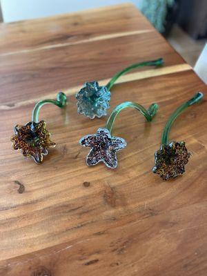 Glass Flowers we made!