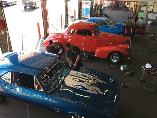 Shop view 3 classic cars.