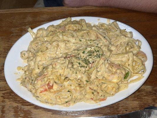 Seafood fettuccine