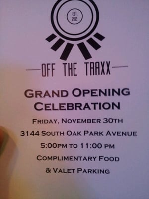 For the Grand opening 11/30/12