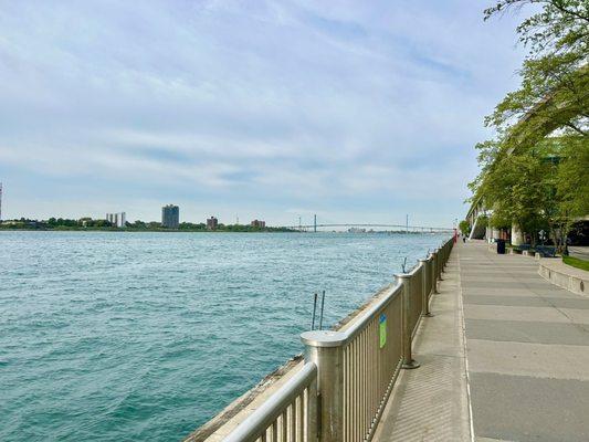 Detroit's Riverwalk is close by