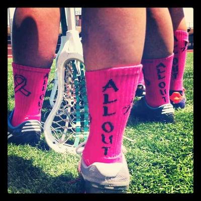 ALL OUT is ALL abOUT Breast Cancer Awareness Month! Sport your support! http://store.aolacrosse.com/