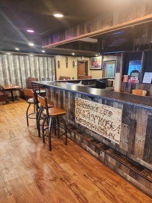 Indoor bar and seating