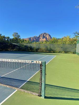 Tennis courts! Available for public use, dusk to dawn