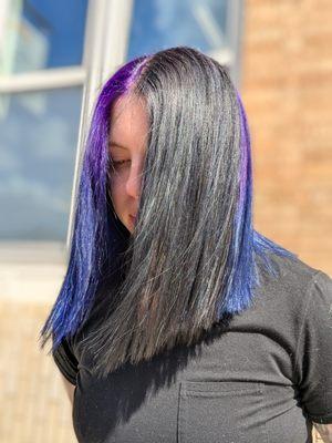 Caddy quadrant purple and blue color melt