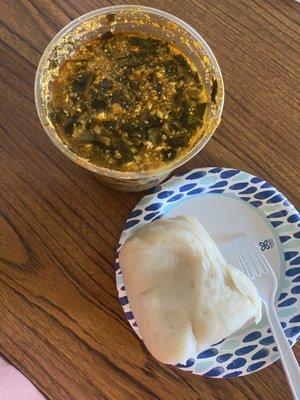 Egusi Soup and Pounded Yam (fufu)