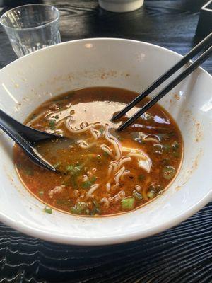 Slightly eaten San ramen w/ spicy