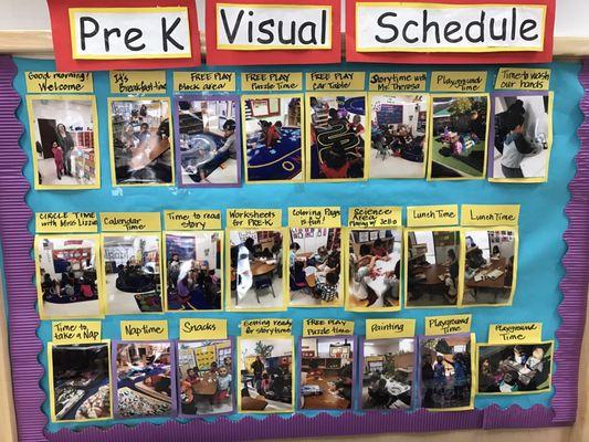 Pre-k visual schedule, nice