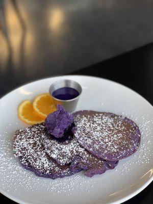 Ube pancakes