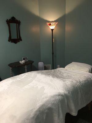 Massage therapy room.