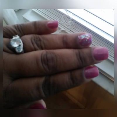 Acrylic Nails with Gel color.