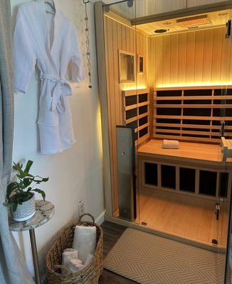 Two person infrared sauna