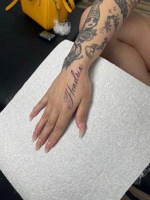 Script on the hand!