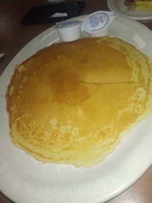 One pancake. Huge.