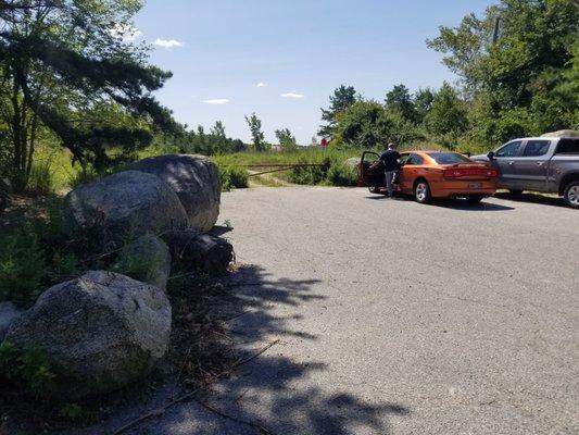 Parking for 3 or 4 vehicles by the roadside. Wear your Orange during hunting season!!!