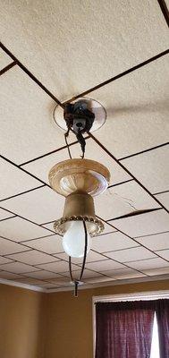 Falling ceiling light