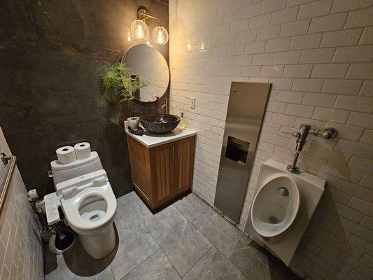 Very nice restrooms. They even have a bidet.