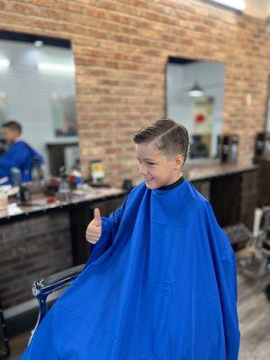 happy kid haircut