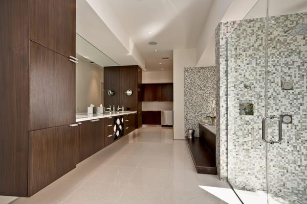 Master bathroom renovation design by Christopher Kennedy in Mirada Estates, Rancho Mirage, California.