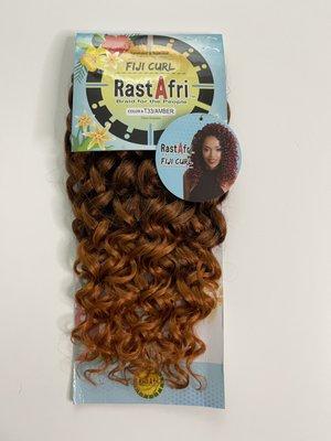 Curly crochet hair 12" color Amber.